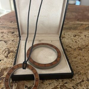 BVLGARI Authentic Pendant and Bangle Set